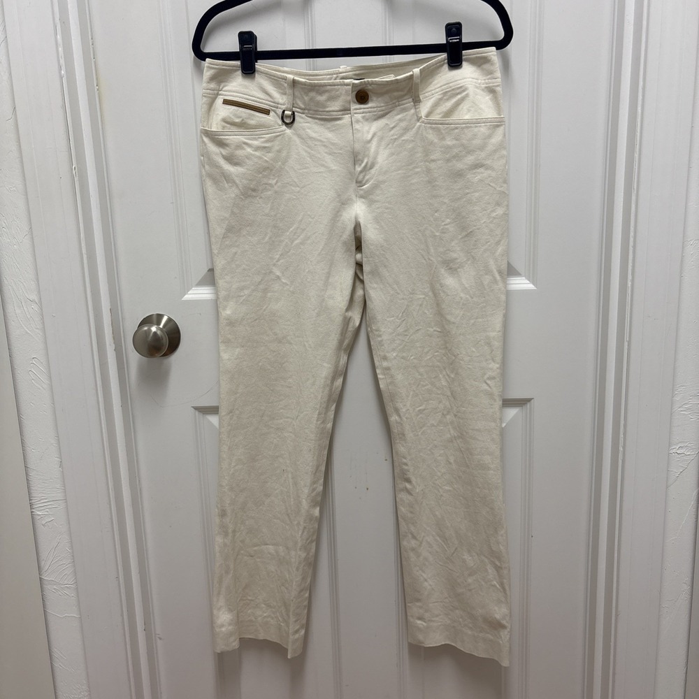 Lauren Ralph Lauren Women's Denim Jeans‎ White Modern Straight Stretch RN41381